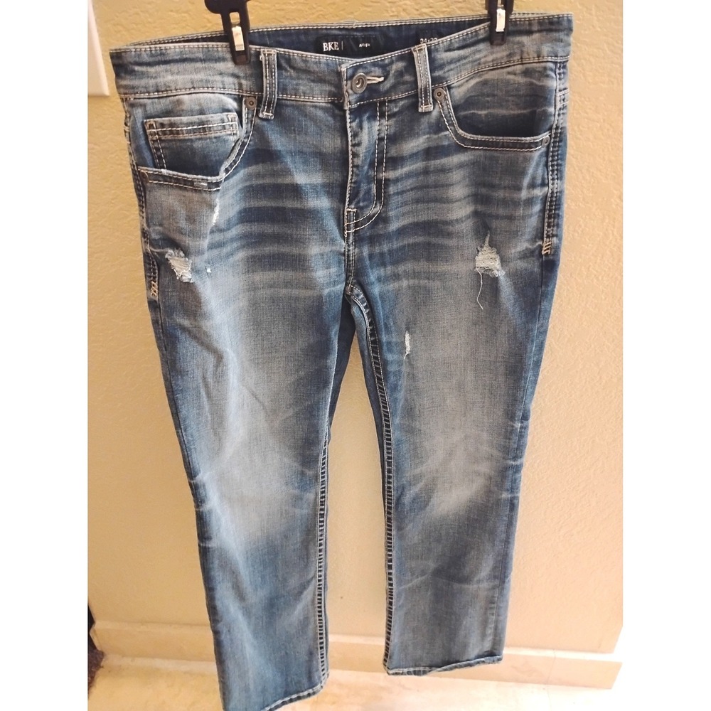 ▪️BKE Aiden Distressed Jeans Mens Ripped Denim Y2K Grunge Gorpcore Cottagecore